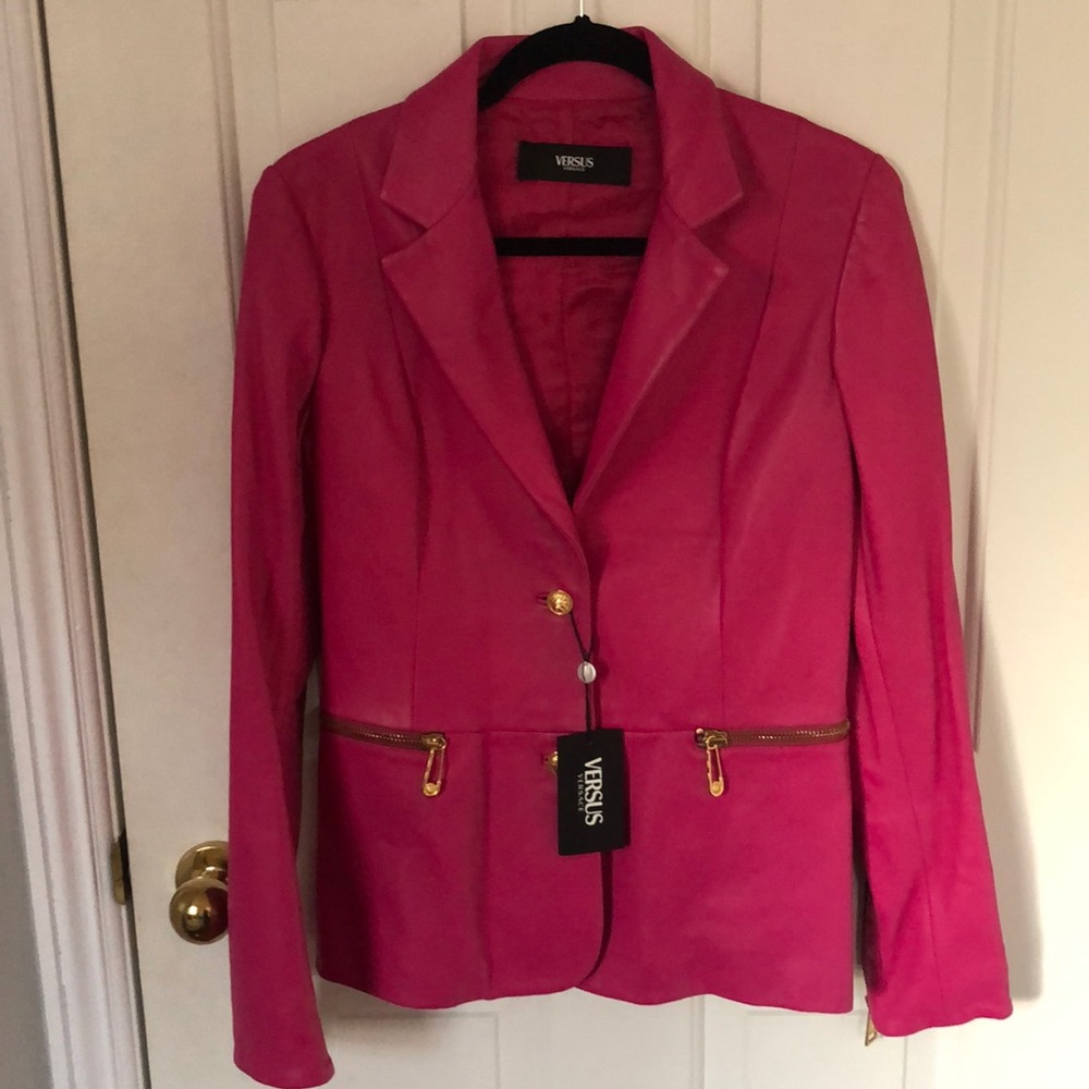 Versus Versace leather jacket size EU 42